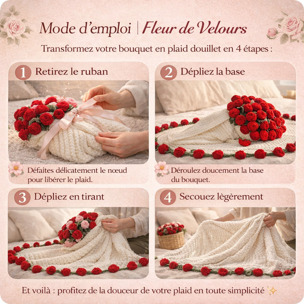 Fleur de Velours : Du bouquet au plaid en un geste